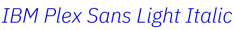 IBM Plex Sans Light Italic 字体